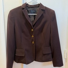 evan picone brown blazer women size 6