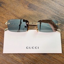 Gucci GG1808S 003 52mm Square Sunglasses in Gold/Gray Lens
