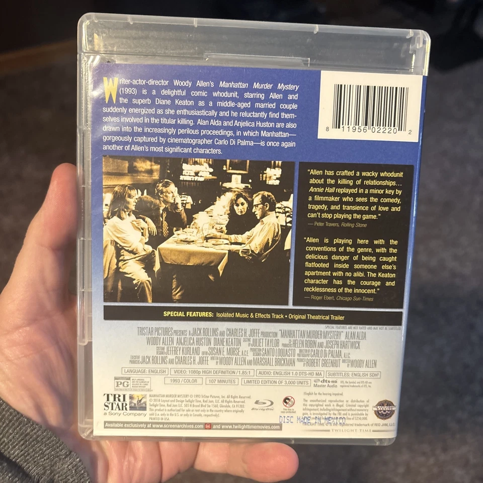Manhattan Murder Mystery (1993, Blu Ray) Twilight Time Limited 3,000, Booklet - Image 2 of 3