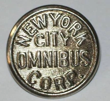 VINTAGE NYC NEW YORK OMNIBUS CORP UNIFORM BUTTONS 23mm
