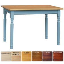 Blau Esstisch Küchentisch Tisch MASSIV KIEFER HOLZ Landhausstil - NEU
