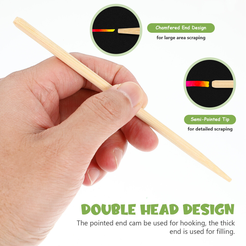 30 Pcs Wooden Child Stylus Sticks for Art Scratch It off Paper eBay