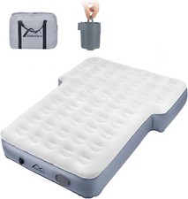SUV Air Mattress Camping Bed with Wireless Pump 2024 Full 1.0, Grey