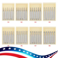 6/12pcs Dental Round Carbide Burs Tungsten Steel For Low Speed Handpiece RA1-RA8