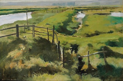 Oil painting Study-of-a-Field-Julien-Dupré-Oil-Painting Study-of-a-Field-Julien-