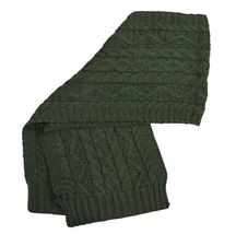 Steve Madden Cable Knit Solid Color Men's Scarf 64" x 13" NWT Green