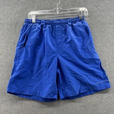 columbia PFG mens size s blue drawstring pocket swim trunks zip pocket