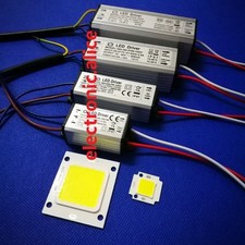 Vatio real COB Alta Potencia 20W 30W 50W 220V 110V Lámpara LED Lámpara Chip Integrada