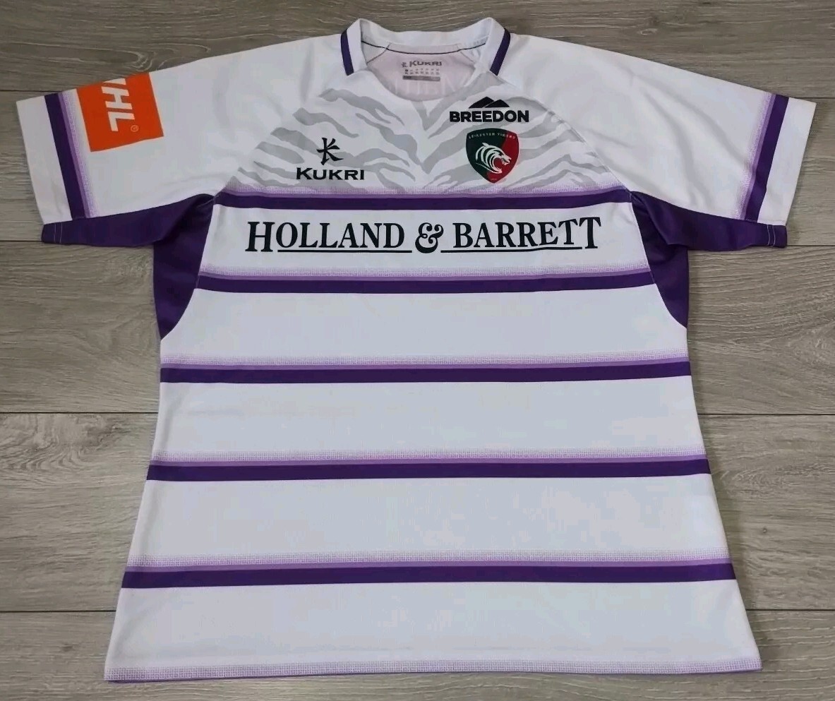 Maillot De Rugby Leicester Tigers Kukri #19, XXL, Occasion, Fabriqué à Jersey