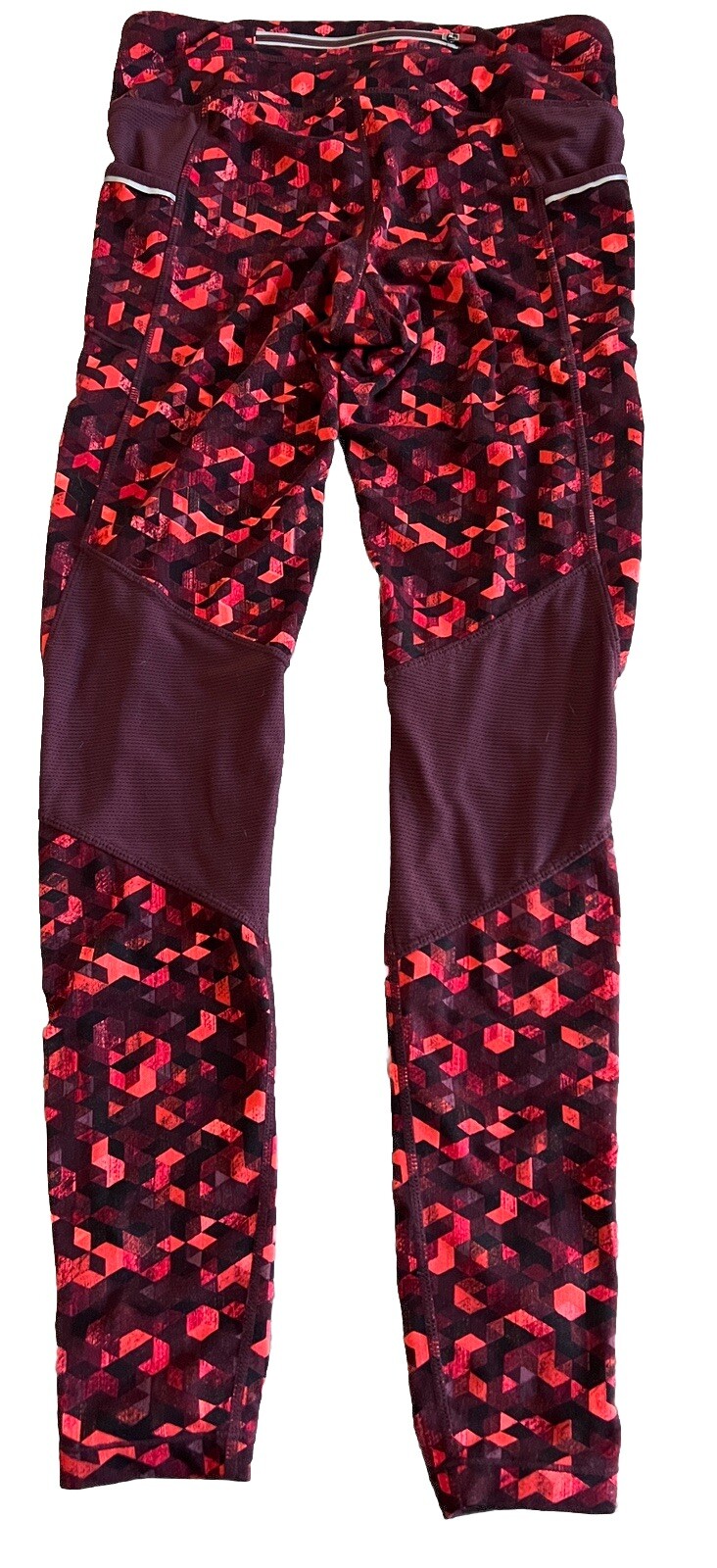 ATHLETA TRIANGULAR BE FREE Red + Black Leggings W… - image 8