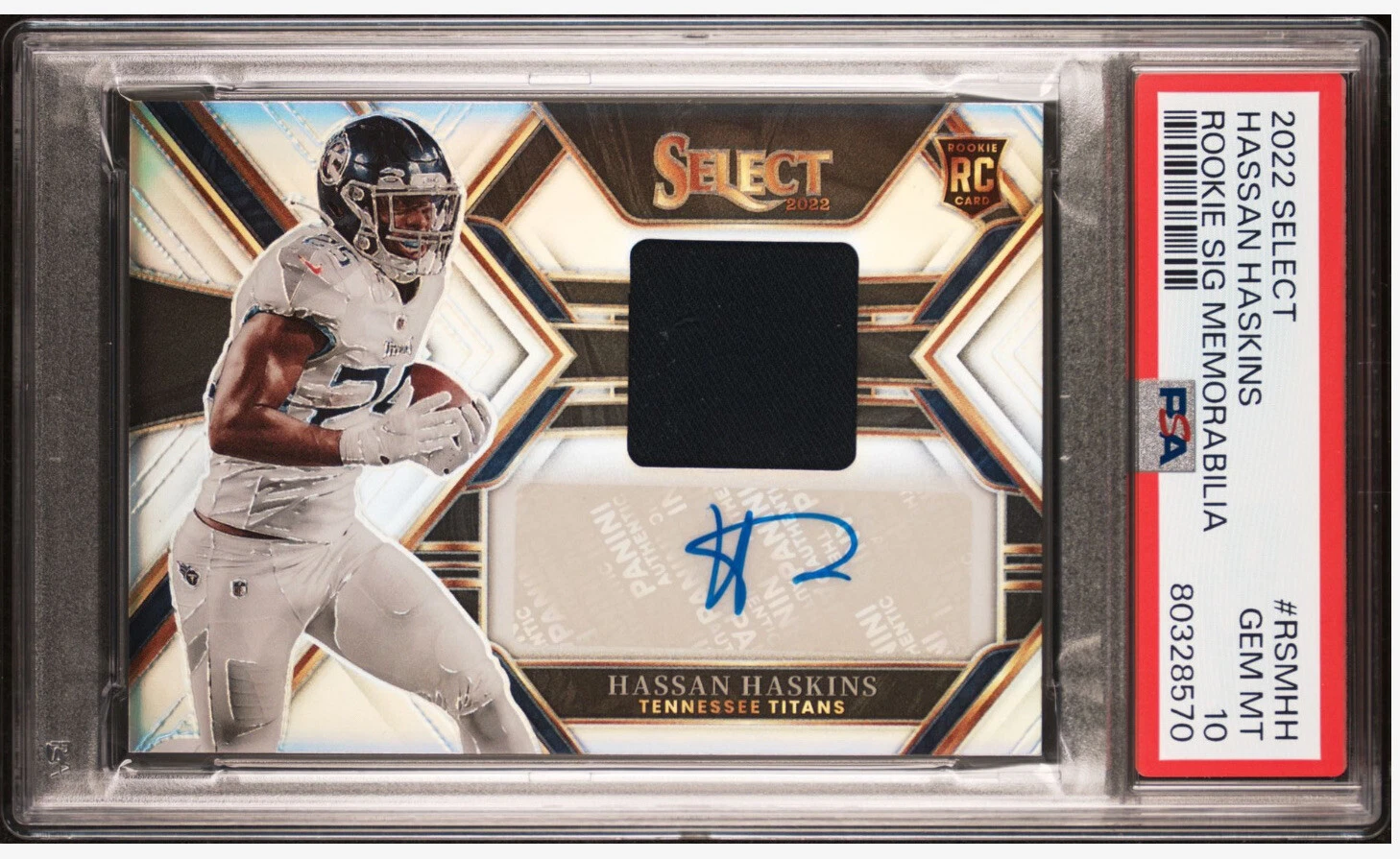 Hassan Haskins Panini Select Rookie Signature Memorabilia #RSMHH Base