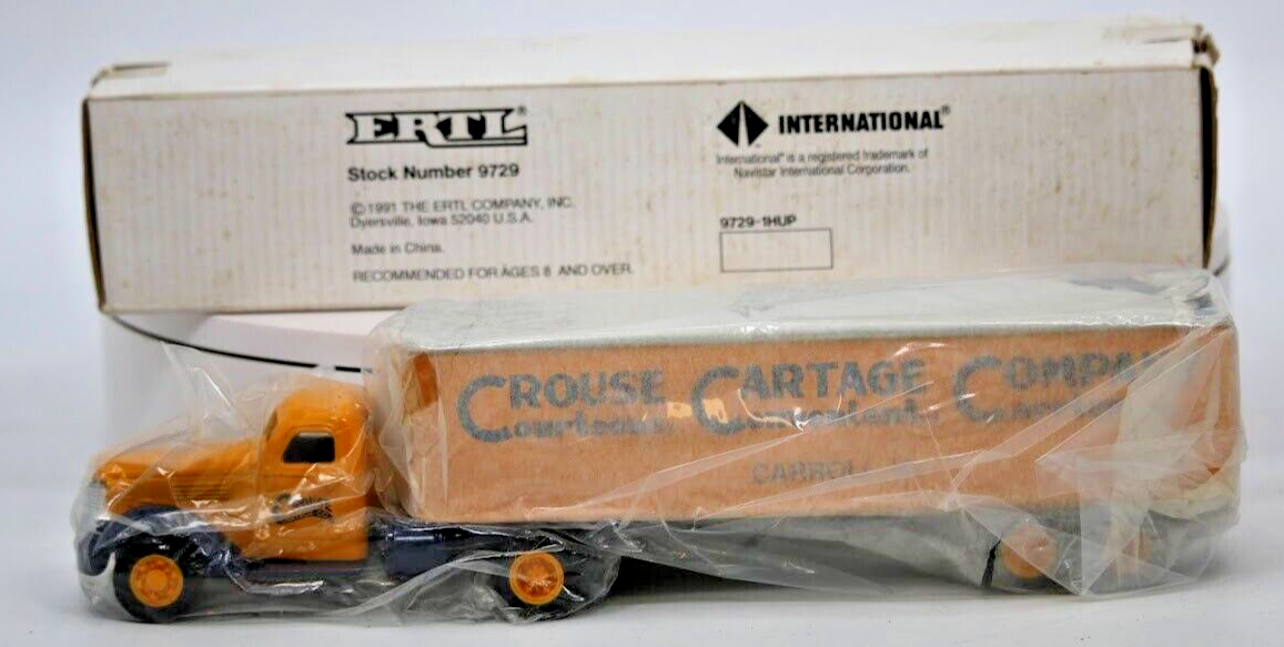 DE COLECCIÓN 1991 ERTL INTERNATIONAL 1947 KB-12 CABINA CON REMOLQUE COCHE FUNDIDO A PRESIÓN 1/43 #9729