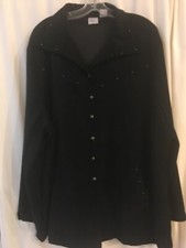 SALE Giorgio Fiorlini  2-pieces black sports-casual studded suit.  Size 24W.   