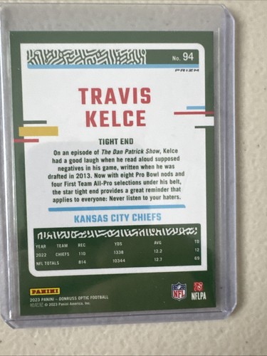 2023 optic football Travis Kelce Blue Stars #94 - 第 2/2 張圖片
