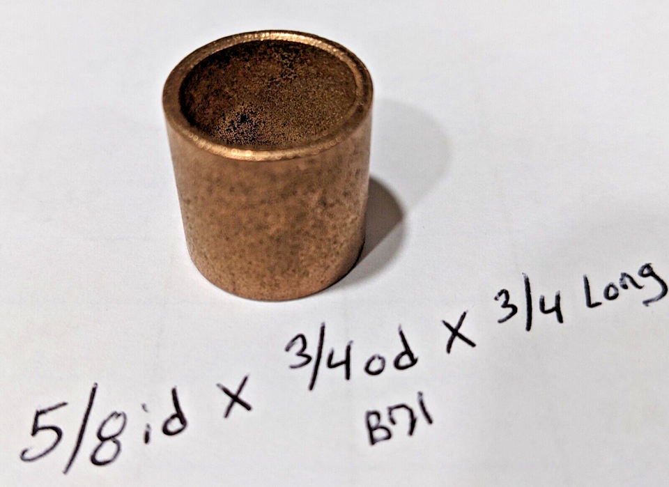 Oilite Bushing Bronze New 5/8 id x 3/4 od x 3/4 Brass Bearing sleeve