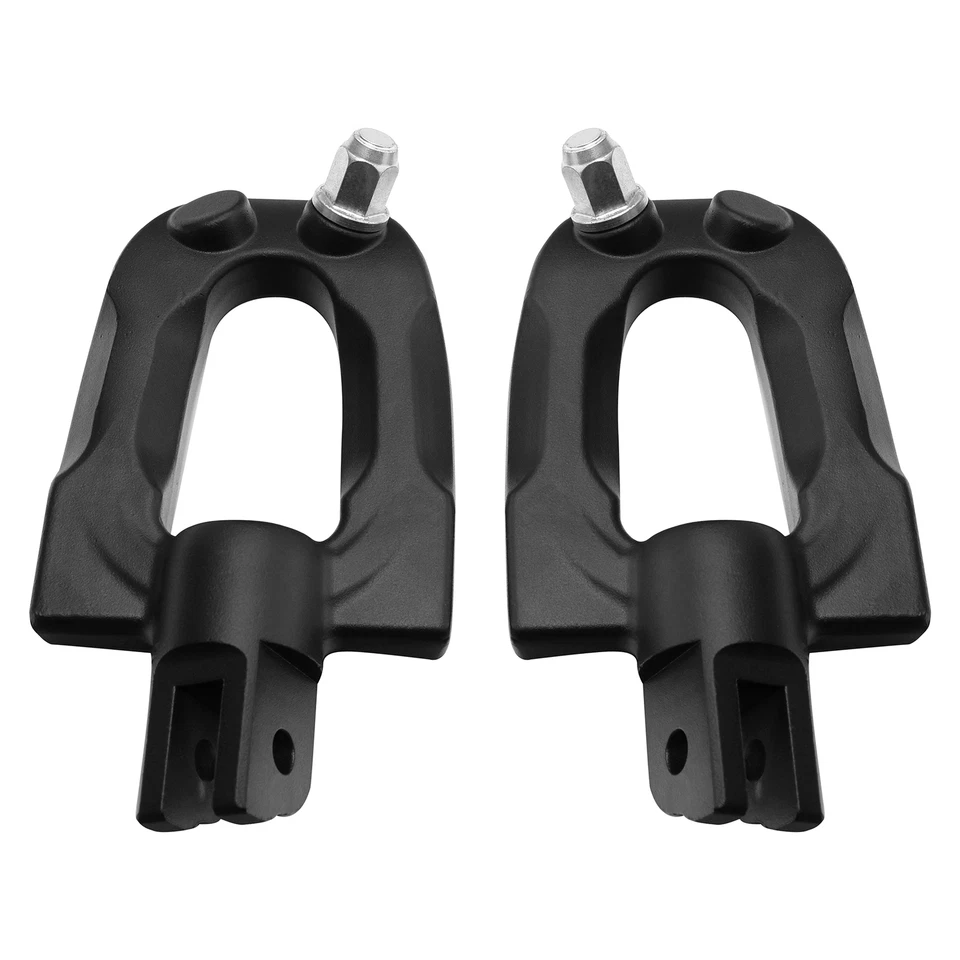Matte Black Driver & Passenger Footpegs Peg Bracket Fit For Harley Softail 18-25 - Image 3 of 4