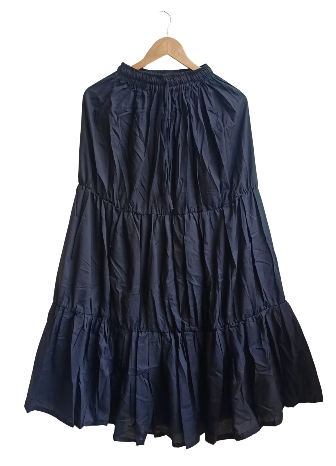 New Indian Black Frill Skirt Cotton Skirt, Long Skirt, Free Size, Beach Wear AU