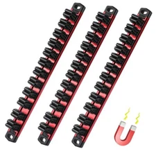 WORKPRO Magnetic Screwdriver Organizer Wrench Organizer 3PC Aluminum Tool Holder