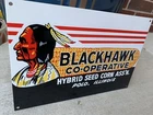 Vintage Style Blackhawk Hybrid Corn Seed Heavy Steel Metal Top Quality Sign