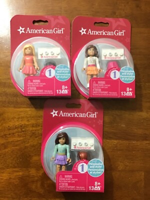 Lot of 3 Mega Bloks American Girl Series 1 Mini Figures DRC66 DRC68  DRC71 NEW