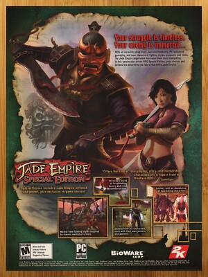 2006 Jade Empire Special Edition PC Xbox Print Ad/Poster Bioware Art KOTOR 00s