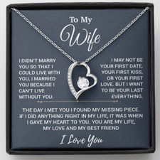 To My Wife Necklace, Christmas Gifts For Women, Anniversary Gift For Wife