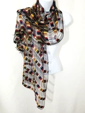 Burdick Scarf Open Weave Multicolor 66" L x 18" w