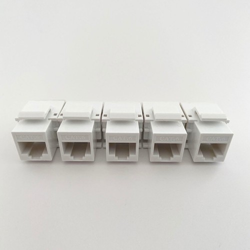 CAT6 RJ45 Keystone Jacks Slim Profile, Ethernet Wall Jack Punch Down Connector - Zdjęcie 3 z 8