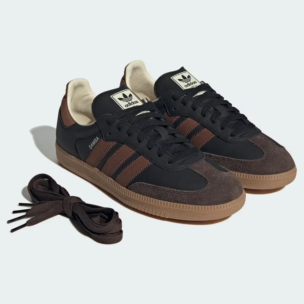 スニーカー adidas Samba OG Black Brown IE9123 New Adidas Samba OG Shoes - Black / Preloved Brown (IE9123