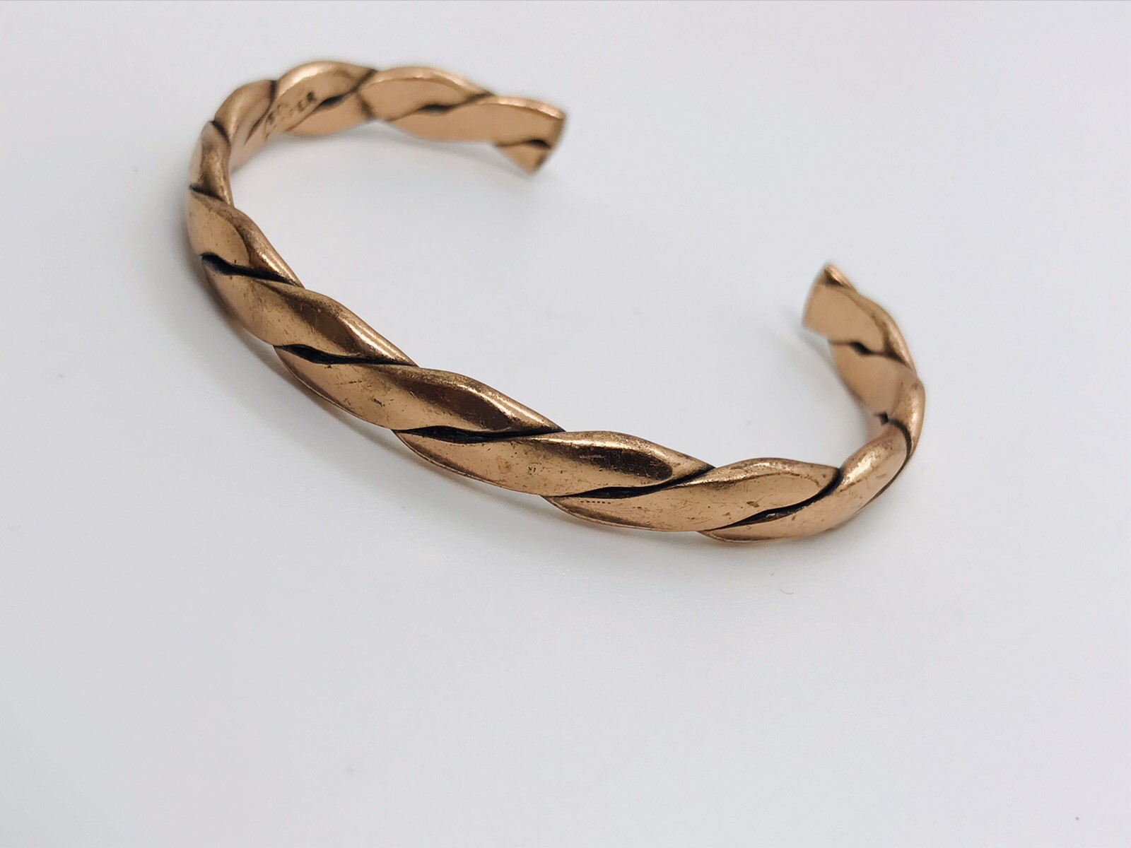 Solid Copper Braided Bracelet Cuff - image 4