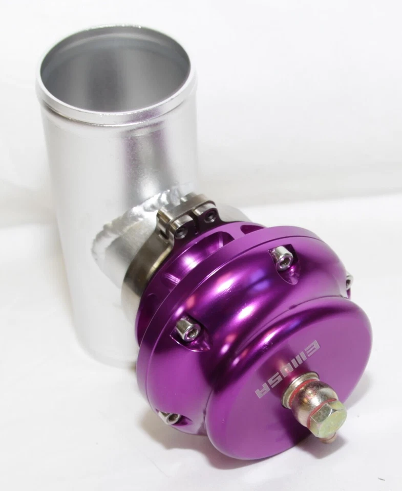 PÚRPURA Emusa 50MM Turbo válvula de soplado BOV V banda + adaptador de tubería bov de 2,5" Foto 2 de 4