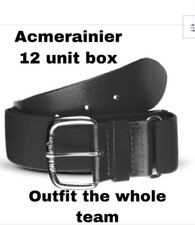 12 All-Star Black Youth 34” Adjustable Elastic Baseball Belts One Size Fits All