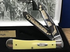 CASE XX 1st Model Colt.45 PEACEMAKER Smooth Yellow Trapper Knife/Gold Etch NEW