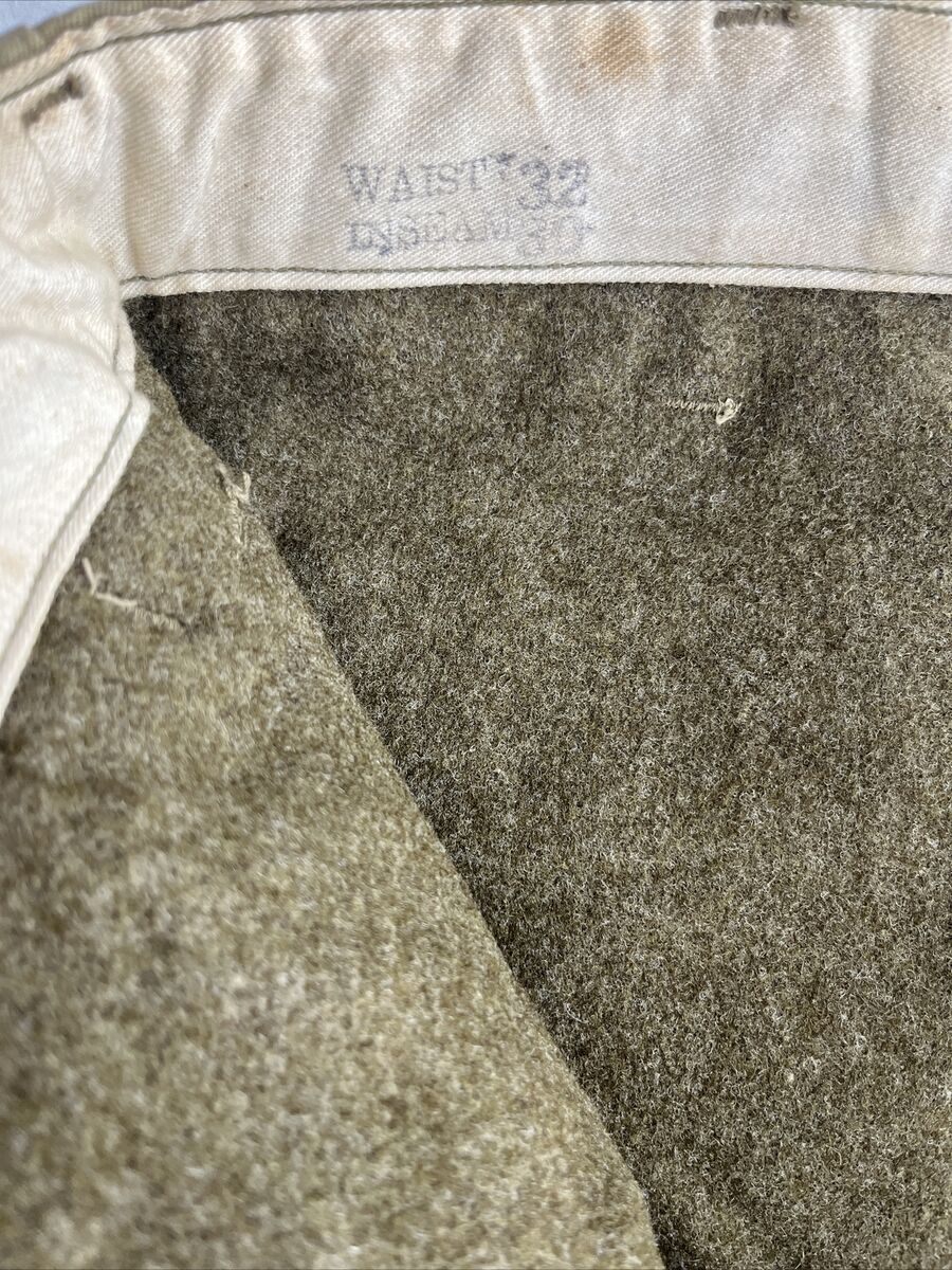WWII WW2 M1941 Kersey Wool Lined Field Pants Tanker Sz 32x30 WWII WW2 M1941 Kersey Wool Lined Field Pants Tanker Sz 32x30