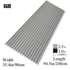 Light Gray EVA Foam Boat Marine Flooring Nonslip Teak Yacht Decking Adhesive Mat