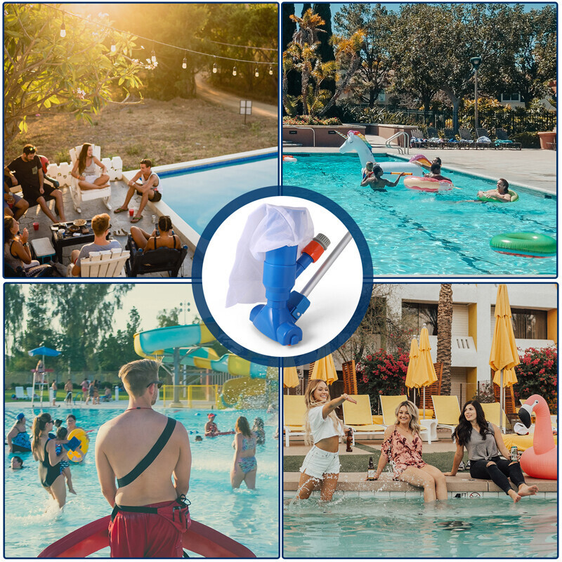 Handheld Vacuum Swimming Pool Cleaner 5Section Pole Ground Spa Pond Cleaner Kit
