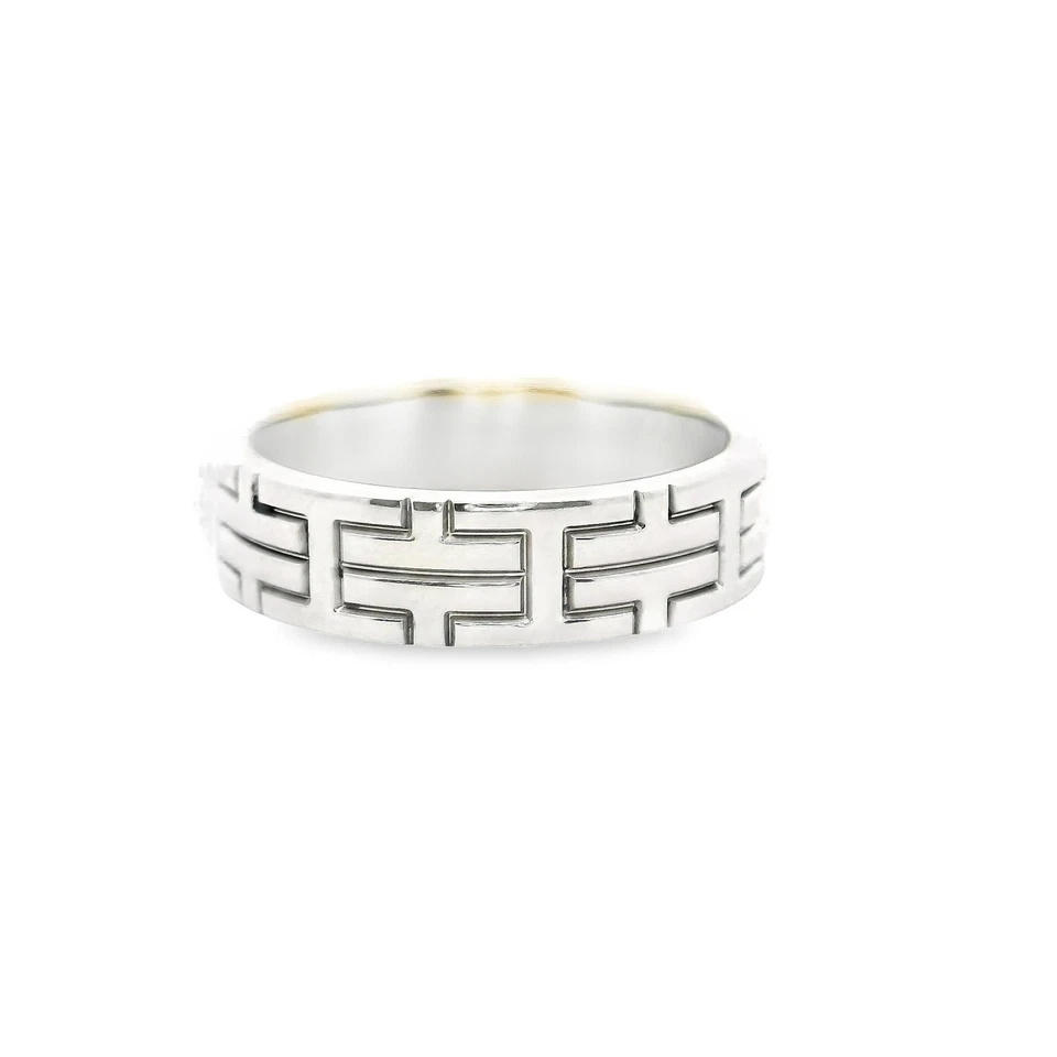 Anillo Banda Kilim Oro Blanco 18k Logo Hermes "H" Foto 4 de 4