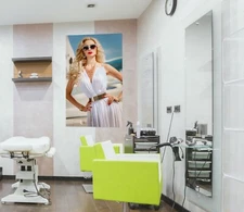 3D Lady 756 Hair Cut Salon Barber Shop Wall Stickers Vinyl Wallpaper Murals Fay