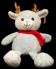 Holiday Time MY 1st CHRISTMAS Blue Deer Reindeer Plush Stuffed Animal Toy 12"