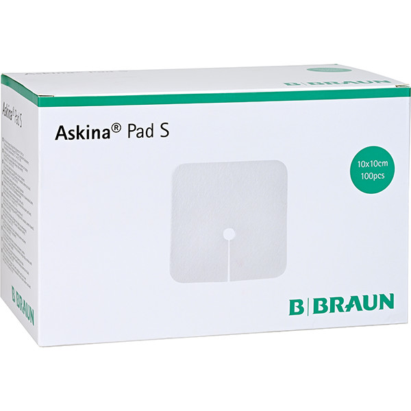100 Stk B.BRAUN Askina Pad-S Schlitzkompressen Wundversorgung Polyester 2 Größen