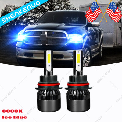 9007 LED Headlight Hi/Low Bulbs 8000K C9 for Dodge Ram 1500 2500 3500 2002 -2005