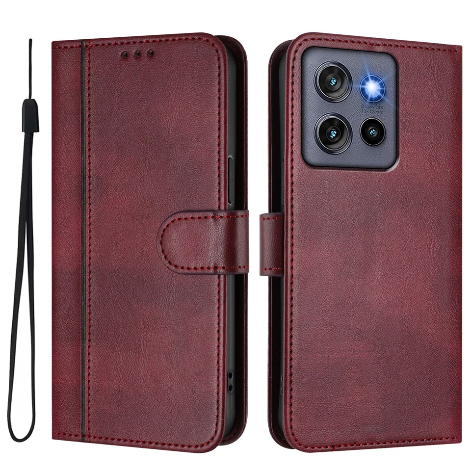 For Motorola Moto G 5G Stylus Edge Play 5G 2025 PU Leather Flip Wallet Case - Image 4 of 4