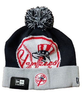 NWT New Era New York Yankees Pom Hat Cap OSFM Black & Gray
