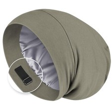 Satin Lined Hair Bonnet for Sleeping Sleep Cap for Women and Men with Adjusta...