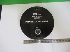 NIKON JAPAN PHASE CONTRAST CONDENSER OPTICS MICROSCOPE PART AS PICTURED &G2-A-84