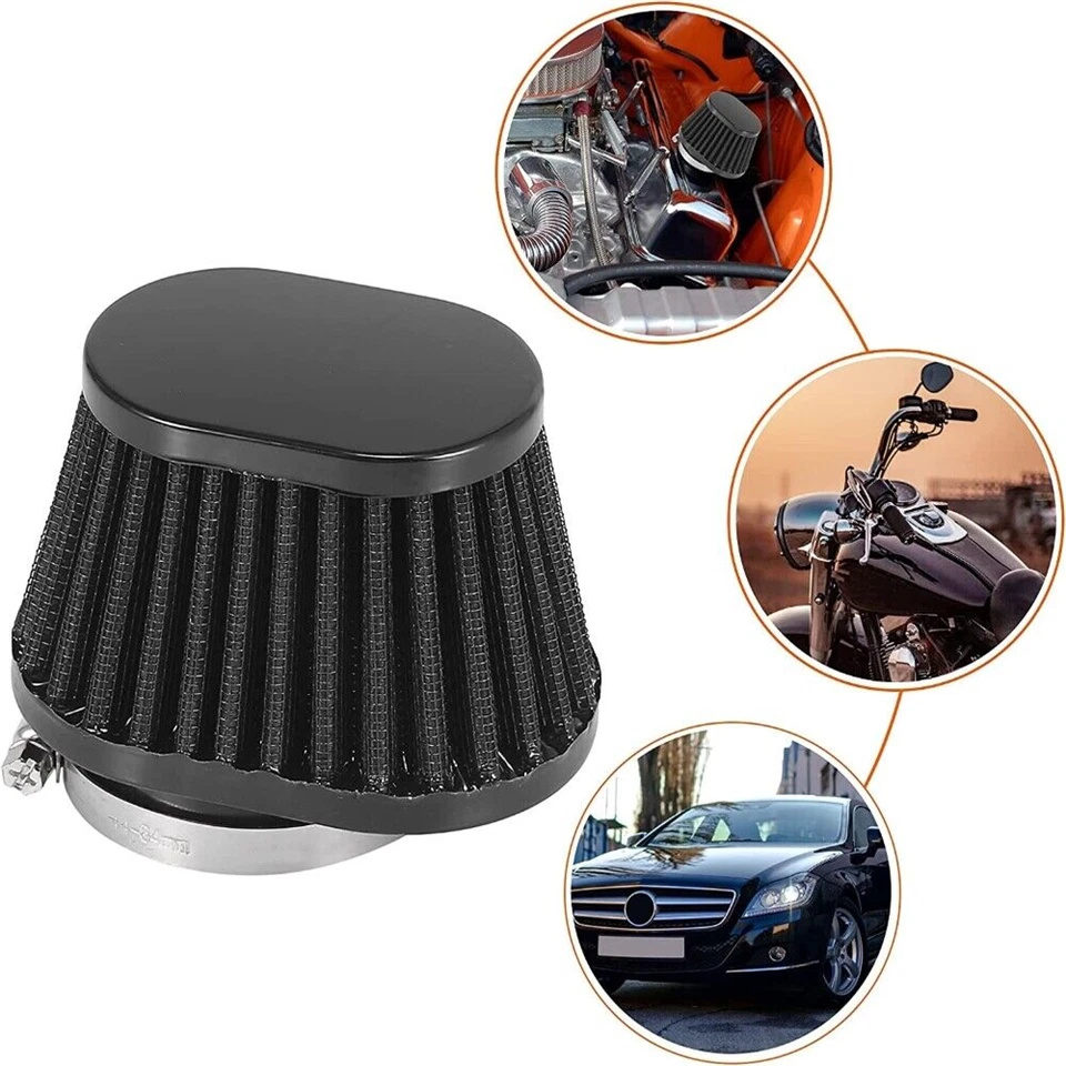 2x 51mm Black Air Filter Pods for Honda Shadow 750 VT750C2 Foto 2 de 4