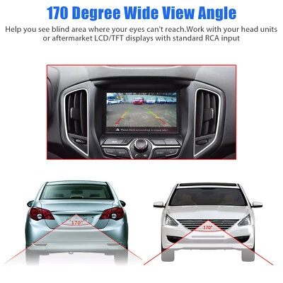 Car Rear View Reverse Backup Camera Parking CMOS 7 LED Night Vision Waterproof