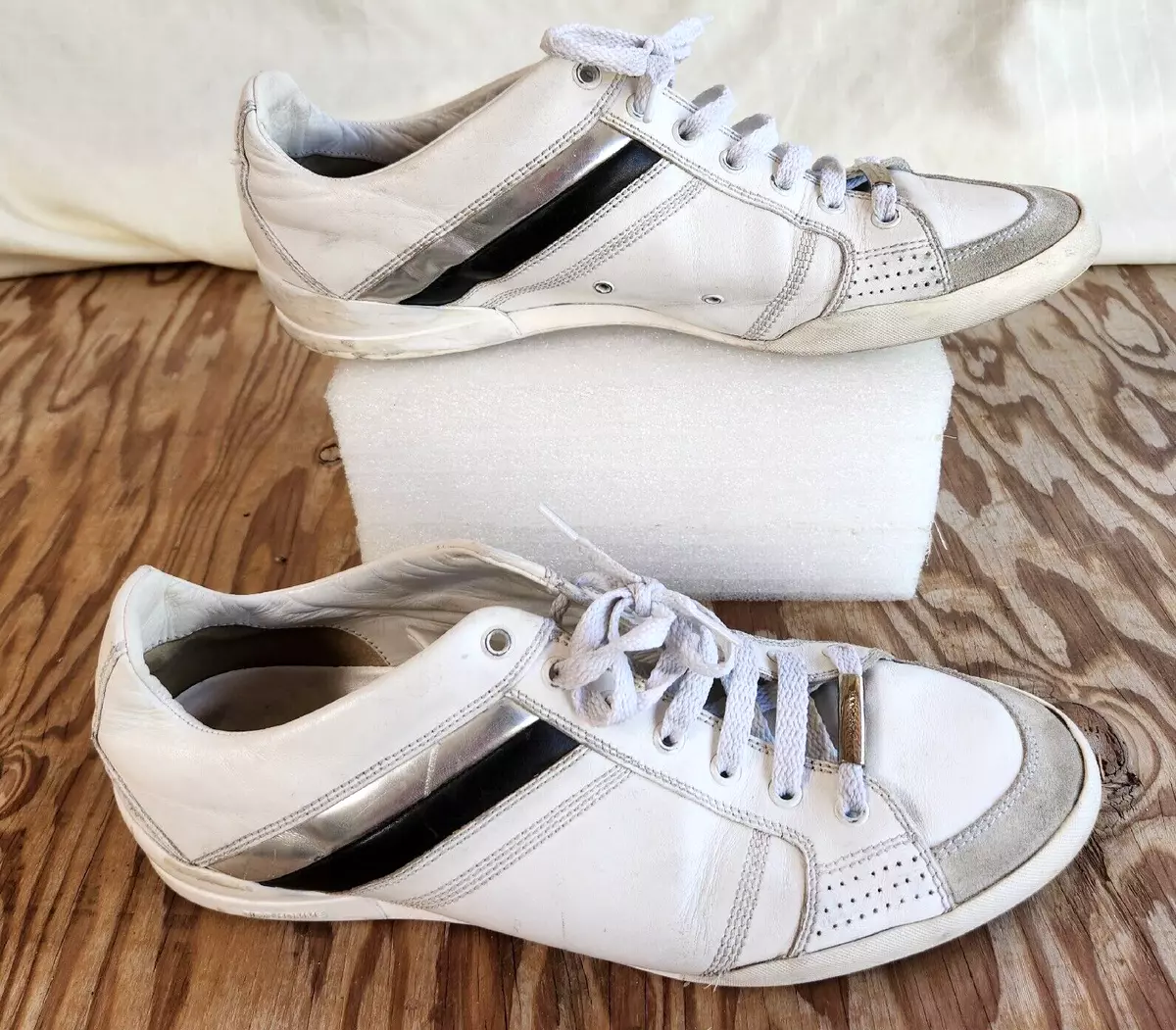 Christian Dior Homme Mens Shoes 10E ME 23 Size 10 White Gray