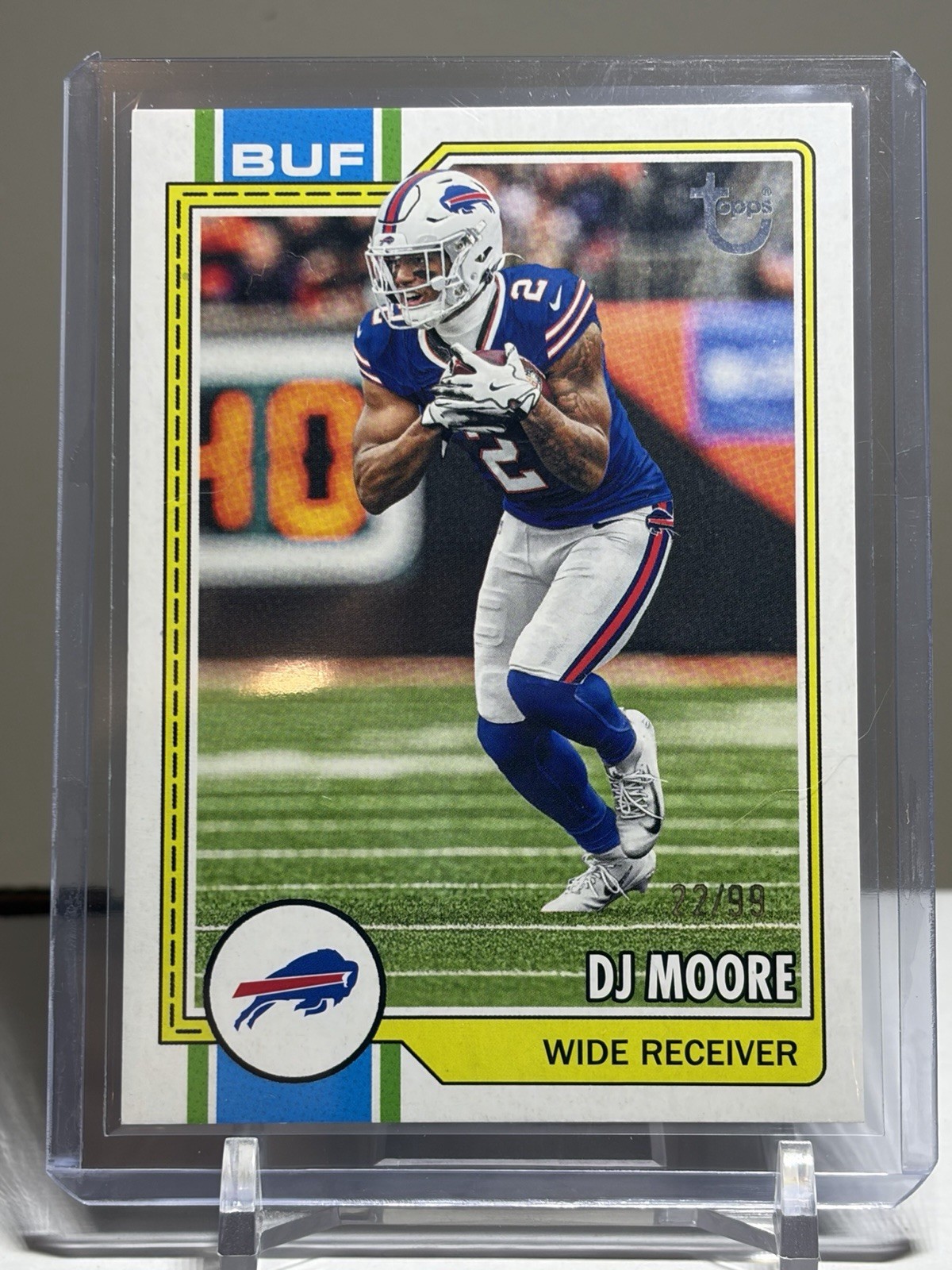 2026 Topps Flagship football Dj Moore  vintage stock variation /99 Bills sp