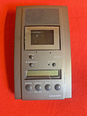 Grundig Stenorette DT 3221 Diktiergerät Wiedergabegerät Netzteil MwSt. Geprüft